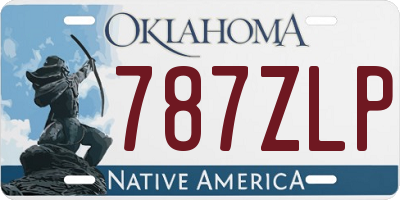 OK license plate 787ZLP