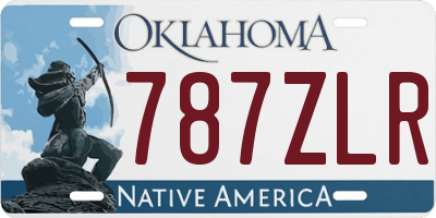 OK license plate 787ZLR