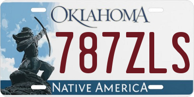 OK license plate 787ZLS
