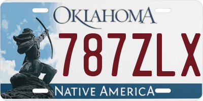 OK license plate 787ZLX