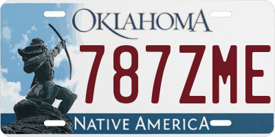OK license plate 787ZME