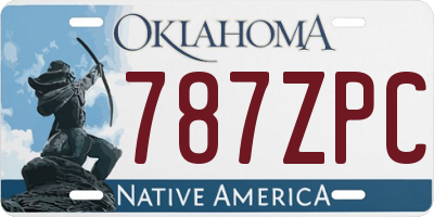 OK license plate 787ZPC