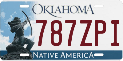 OK license plate 787ZPI