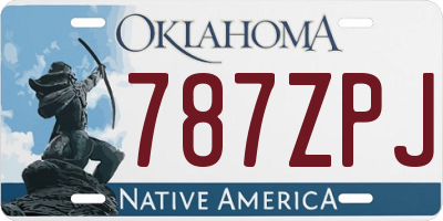 OK license plate 787ZPJ