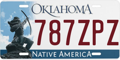 OK license plate 787ZPZ