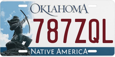 OK license plate 787ZQL