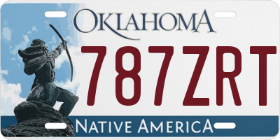 OK license plate 787ZRT