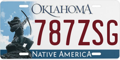 OK license plate 787ZSG