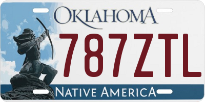 OK license plate 787ZTL
