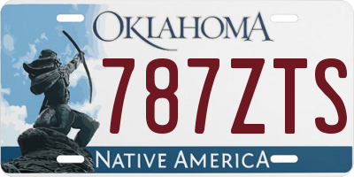 OK license plate 787ZTS