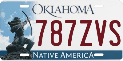 OK license plate 787ZVS