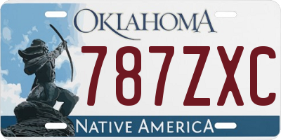 OK license plate 787ZXC