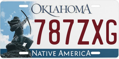 OK license plate 787ZXG