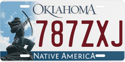 OK license plate 787ZXJ