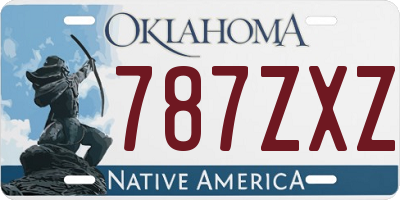 OK license plate 787ZXZ