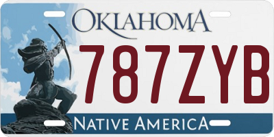 OK license plate 787ZYB