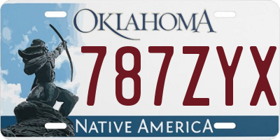 OK license plate 787ZYX