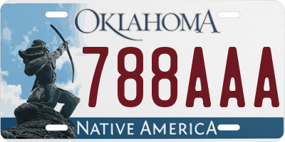 OK license plate 788AAA