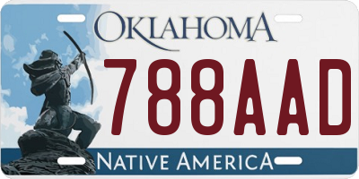 OK license plate 788AAD