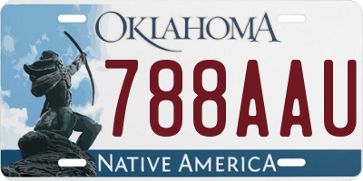OK license plate 788AAU