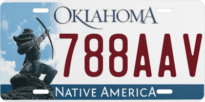 OK license plate 788AAV