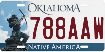 OK license plate 788AAW