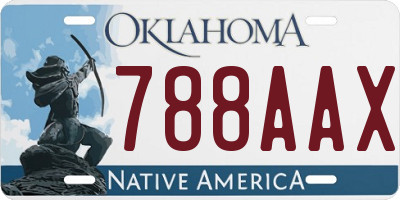OK license plate 788AAX
