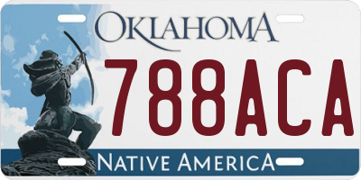 OK license plate 788ACA