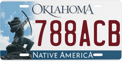 OK license plate 788ACB