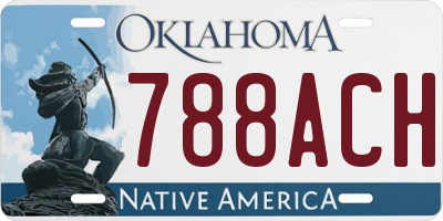 OK license plate 788ACH