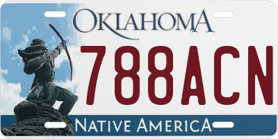 OK license plate 788ACN