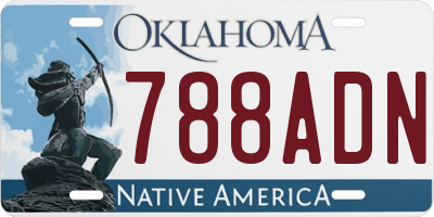 OK license plate 788ADN