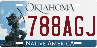 OK license plate 788AGJ
