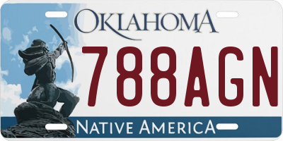 OK license plate 788AGN