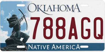 OK license plate 788AGQ