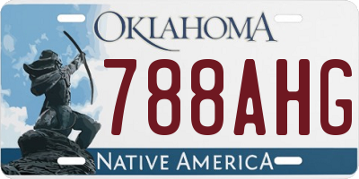 OK license plate 788AHG