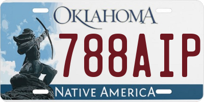 OK license plate 788AIP