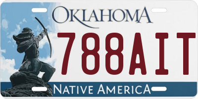 OK license plate 788AIT