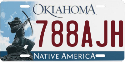 OK license plate 788AJH