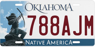 OK license plate 788AJM