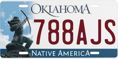 OK license plate 788AJS