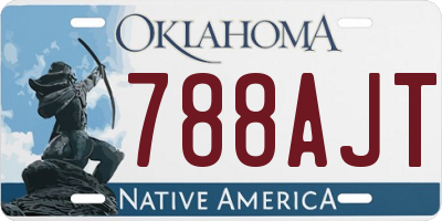 OK license plate 788AJT