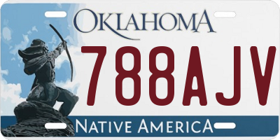 OK license plate 788AJV
