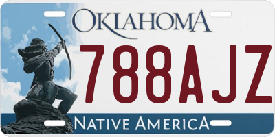 OK license plate 788AJZ