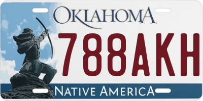 OK license plate 788AKH