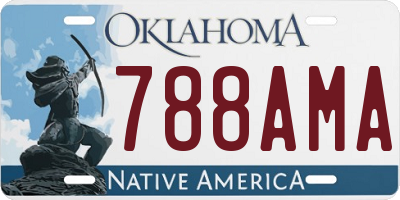 OK license plate 788AMA