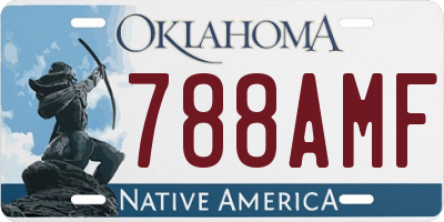 OK license plate 788AMF