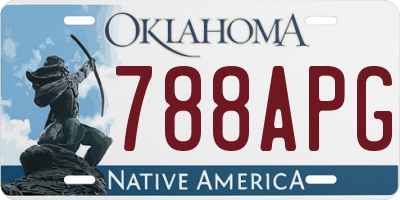 OK license plate 788APG