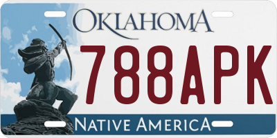 OK license plate 788APK