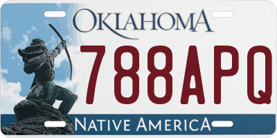 OK license plate 788APQ